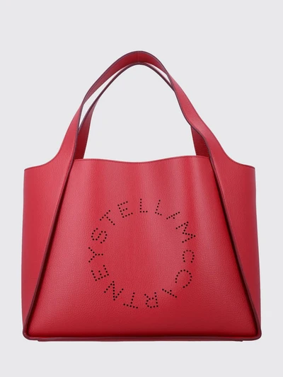 perforated logo handbag in faux leather with pouch