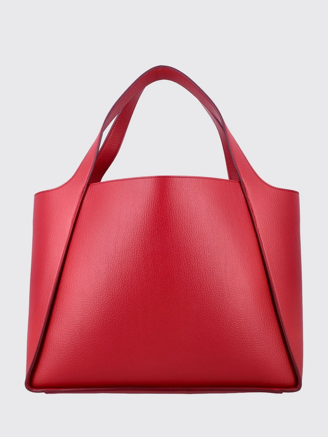 STELLA MCCARTNEY OS perforated logo handbag in faux leather with pouch