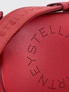 mini faux leather camera bag with perforated logo