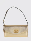 devain laminated nappa shoulder bag with vlogo signature