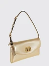 devain laminated nappa shoulder bag with vlogo signature