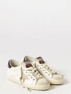 super-star leather and suede sneakers with rhinestone logo