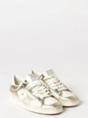 stardan bicolour leather low-top sneakers with distressed finish