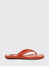 leather thong sandals with metal logo and iconic gommini