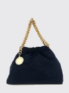 faux suede mini bag with chain handle and charm