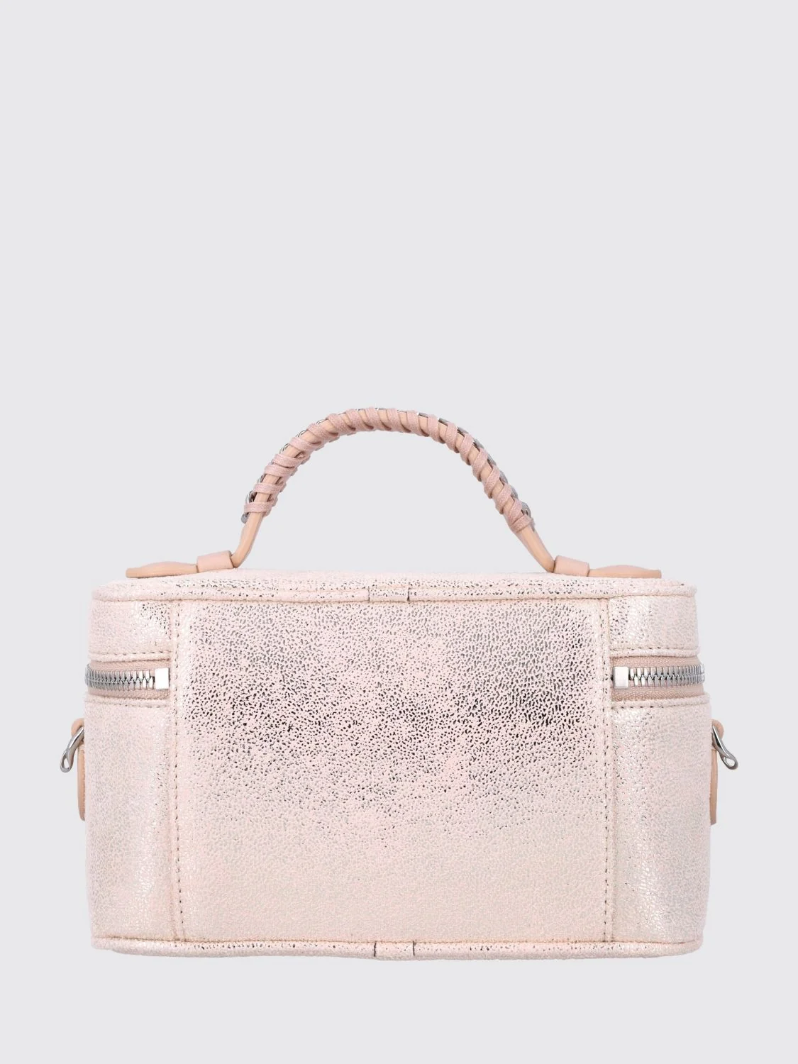mini falabella vanity bag in eco alter mat with woven handle