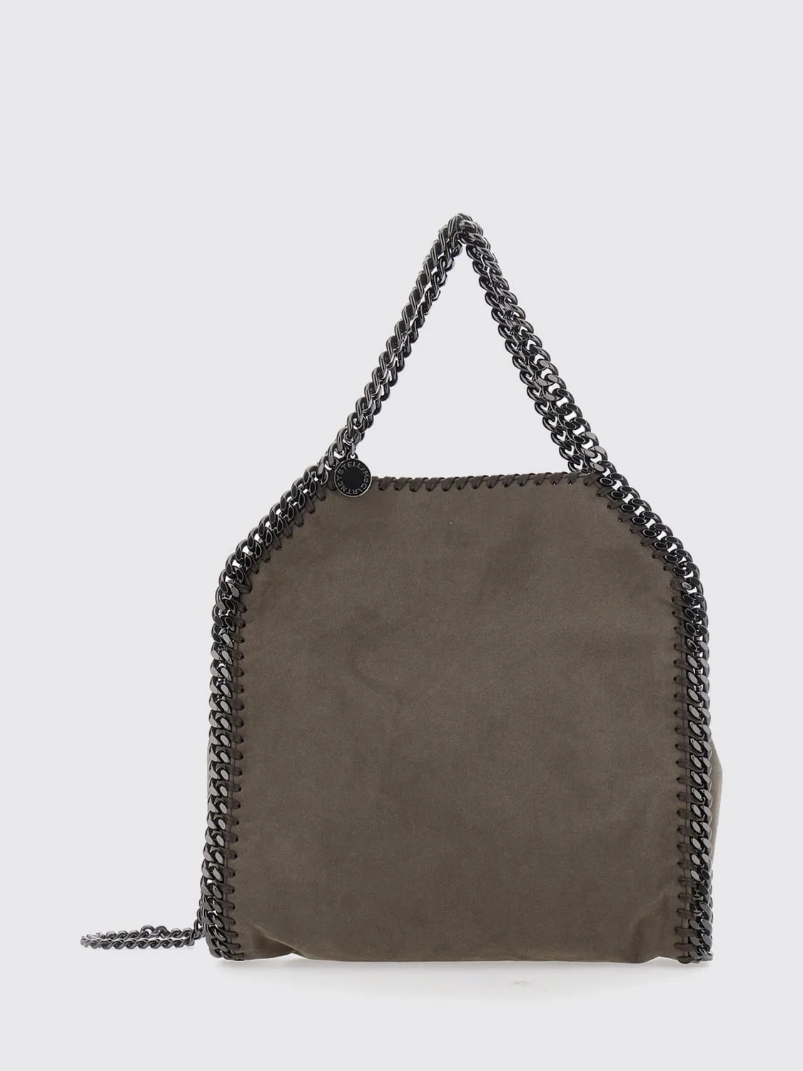 STELLA MCCARTNEY OS small falabella handbag in alter mat with chain trim