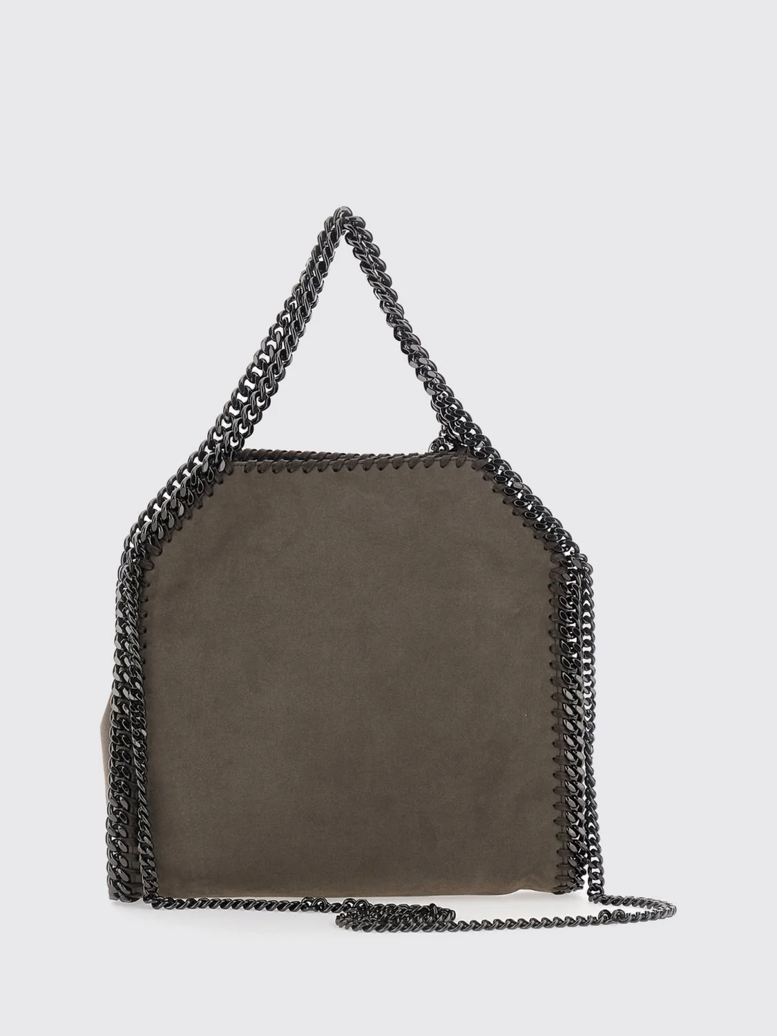 STELLA MCCARTNEY OS small falabella handbag in alter mat with chain trim
