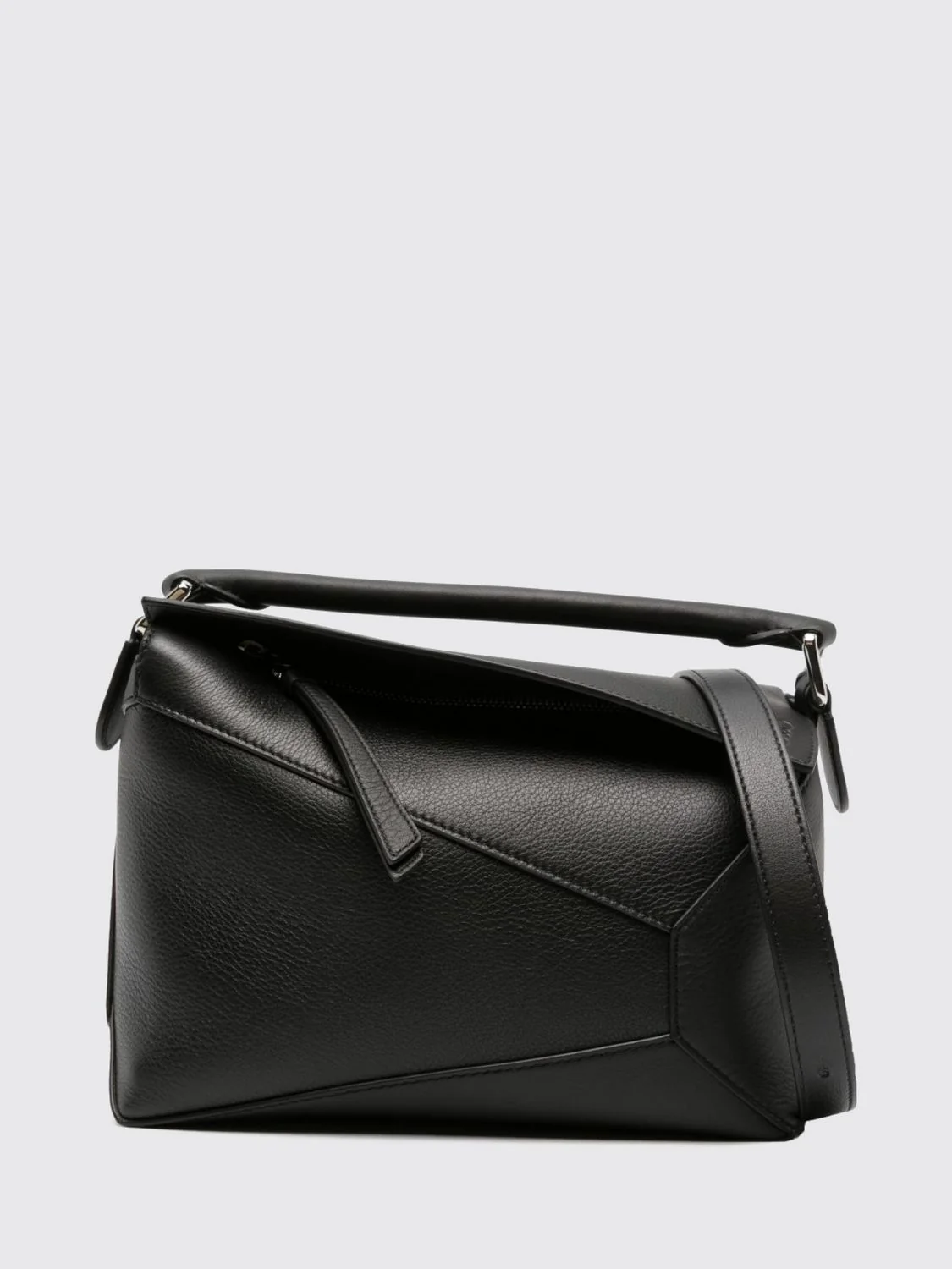 LOEWE OS small puzzle edge bag in grained calf leather with anagram