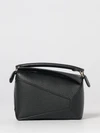 puzzle mini handbag in grained calfskin with shoulder strap