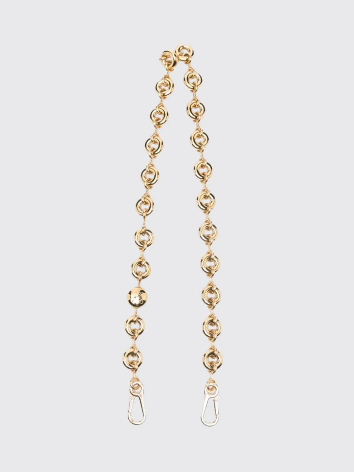 LOEWE OS chain shoulder strap in chromed metal with snap hooks