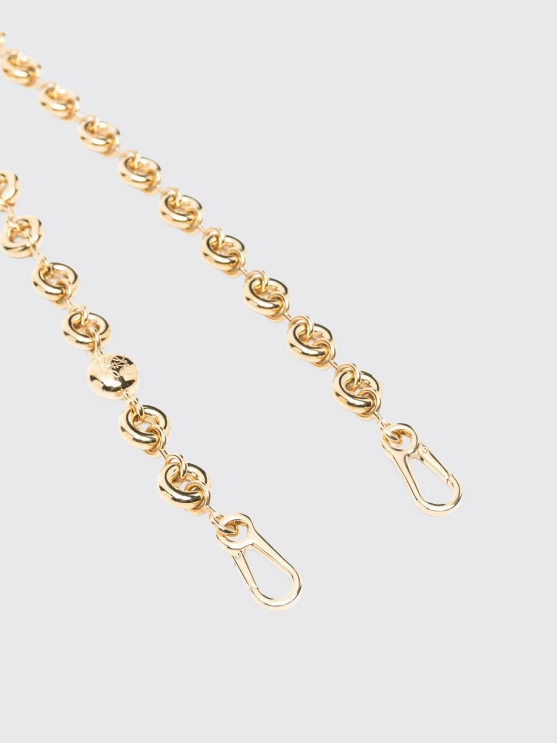 LOEWE OS chain shoulder strap in chromed metal with snap hooks