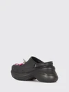 eva sabot mules with metallic studs and monogram charm