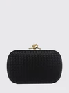 knot intrecciato silk satin clutch with knot closure