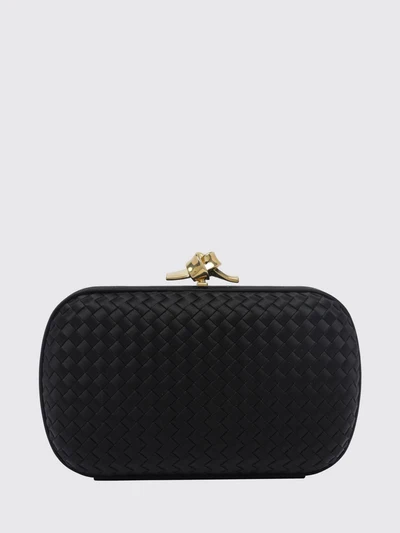 knot intrecciato silk satin clutch with knot closure