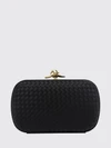 knot intrecciato silk satin clutch with knot closure