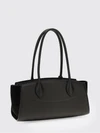medium studio shoulder bag in hammered leather with gancini logo