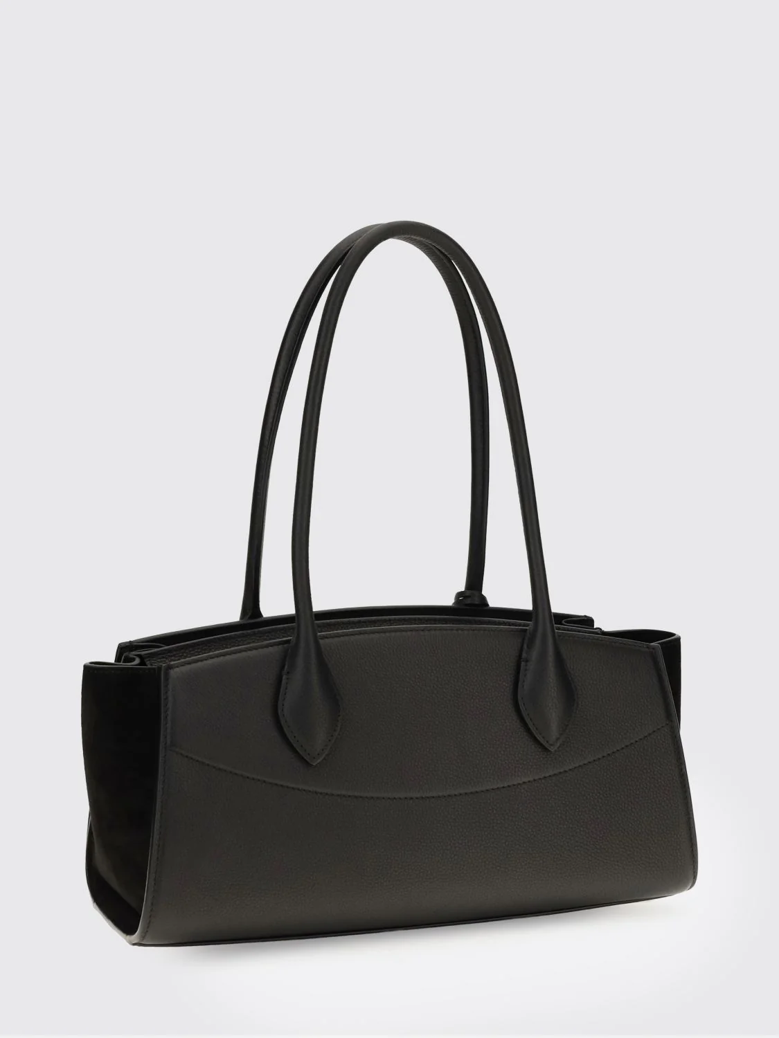 medium studio shoulder bag in hammered leather with gancini logo