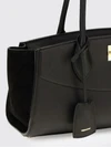 medium studio shoulder bag in hammered leather with gancini logo