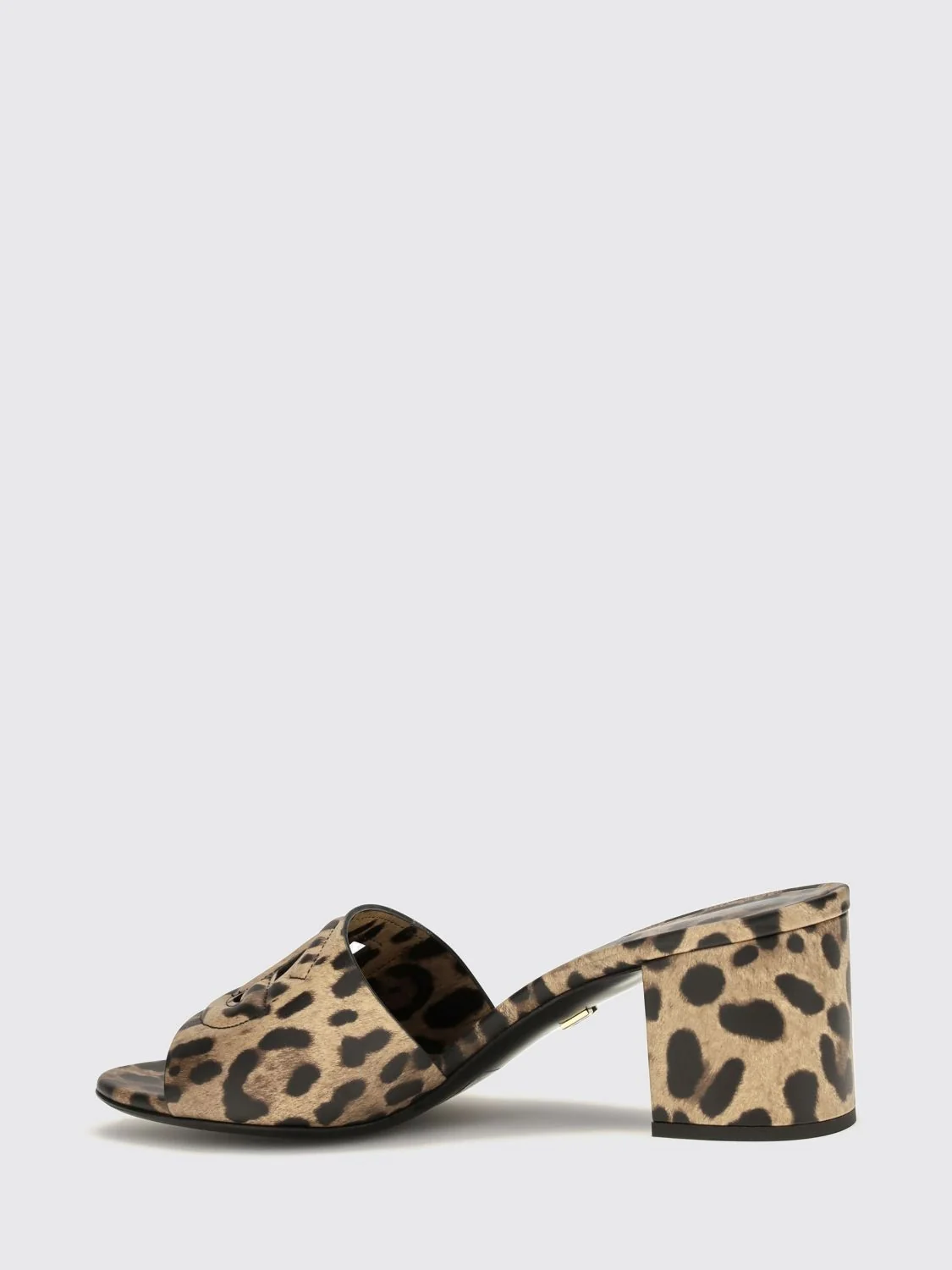 animalier print leather mules with dg logo