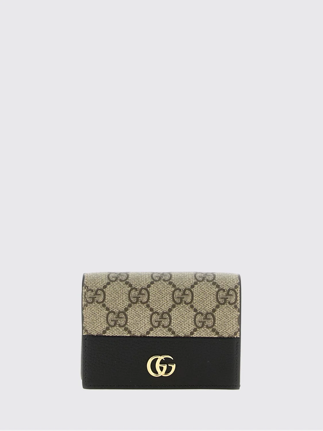 GUCCI OS wallet in gg supreme fabric and leather with flap closure