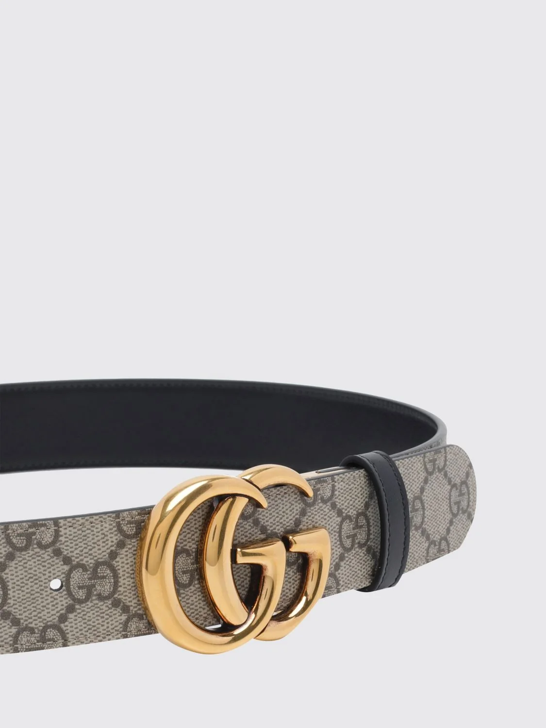 gg marmont reversible supreme canvas belt with monogram buckle