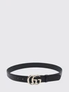 women's calfskin leather belt with gg monogram buckle