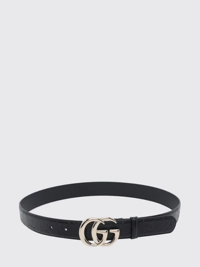 womens calfskin leather belt with gg monogram buckle