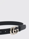 women's calfskin leather belt with gg monogram buckle