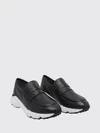 penny loafers in smooth calf leather with a serrated sole