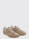 low-top suede sneakers with iconic rubber pebble sole