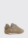 low-top suede sneakers with iconic rubber pebble sole