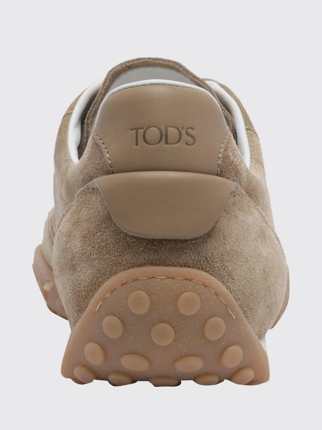 low-top suede sneakers with iconic rubber pebble sole