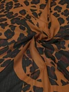 animal print wool square scarf with ysl monogram