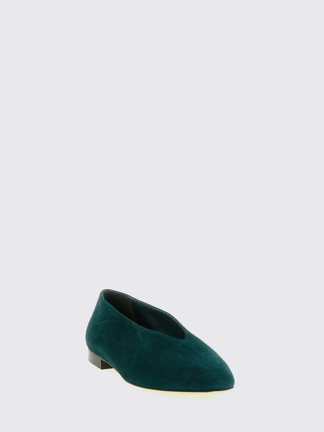 JIMMY CHOO 36 margot suede almond-toe ballet flats with a leather sole