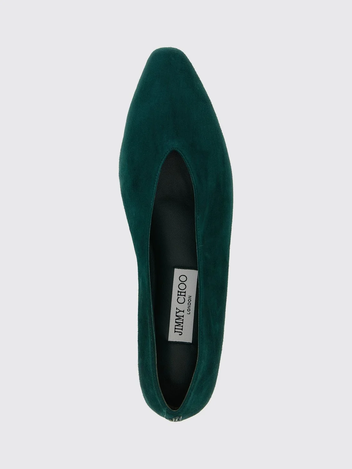 margot suede almond-toe ballet flats with a leather sole