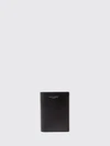 bifold wallet in grain de poudre leather with laminated logo