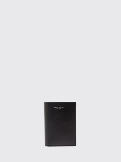 bifold wallet in grain de poudre leather with laminated logo