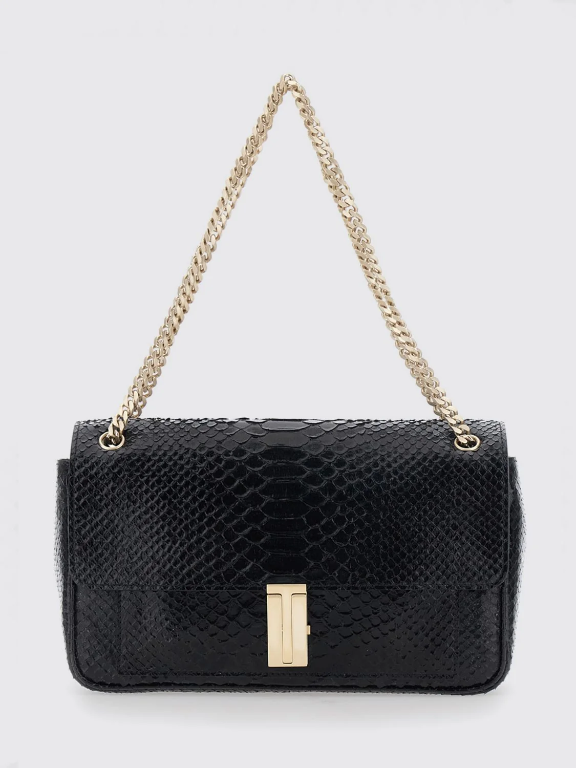 python print calfskin shoulder bag with monogram