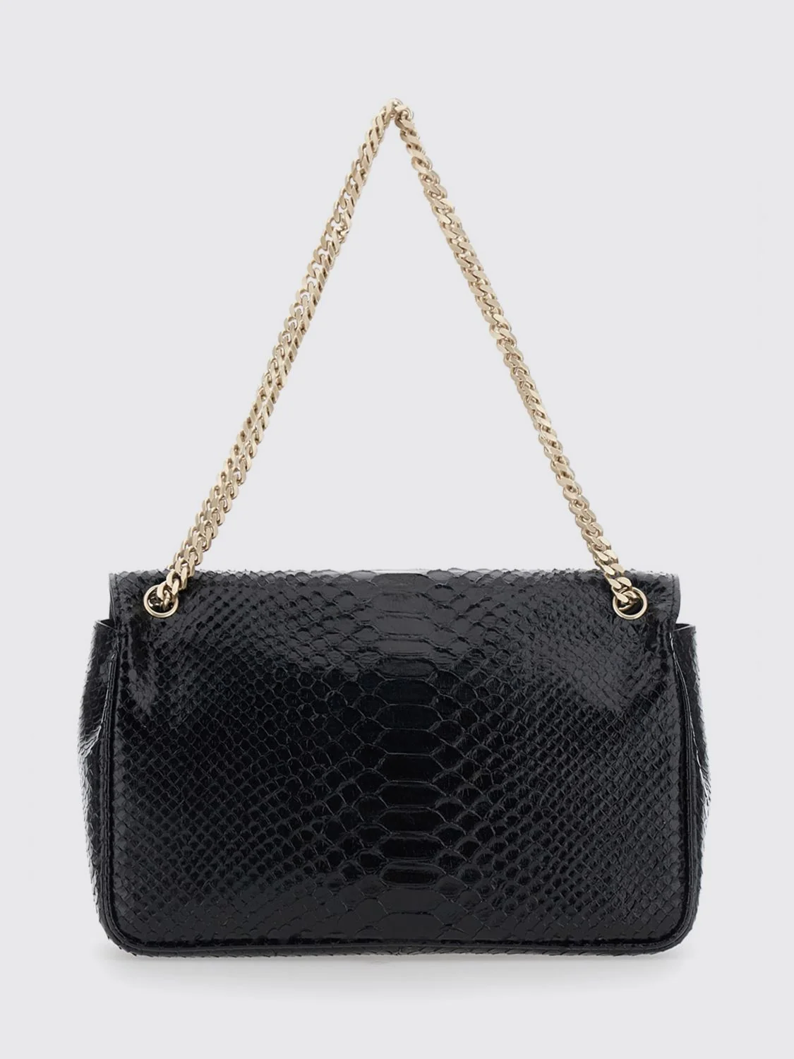 python print calfskin shoulder bag with monogram
