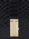 python print calfskin shoulder bag with monogram