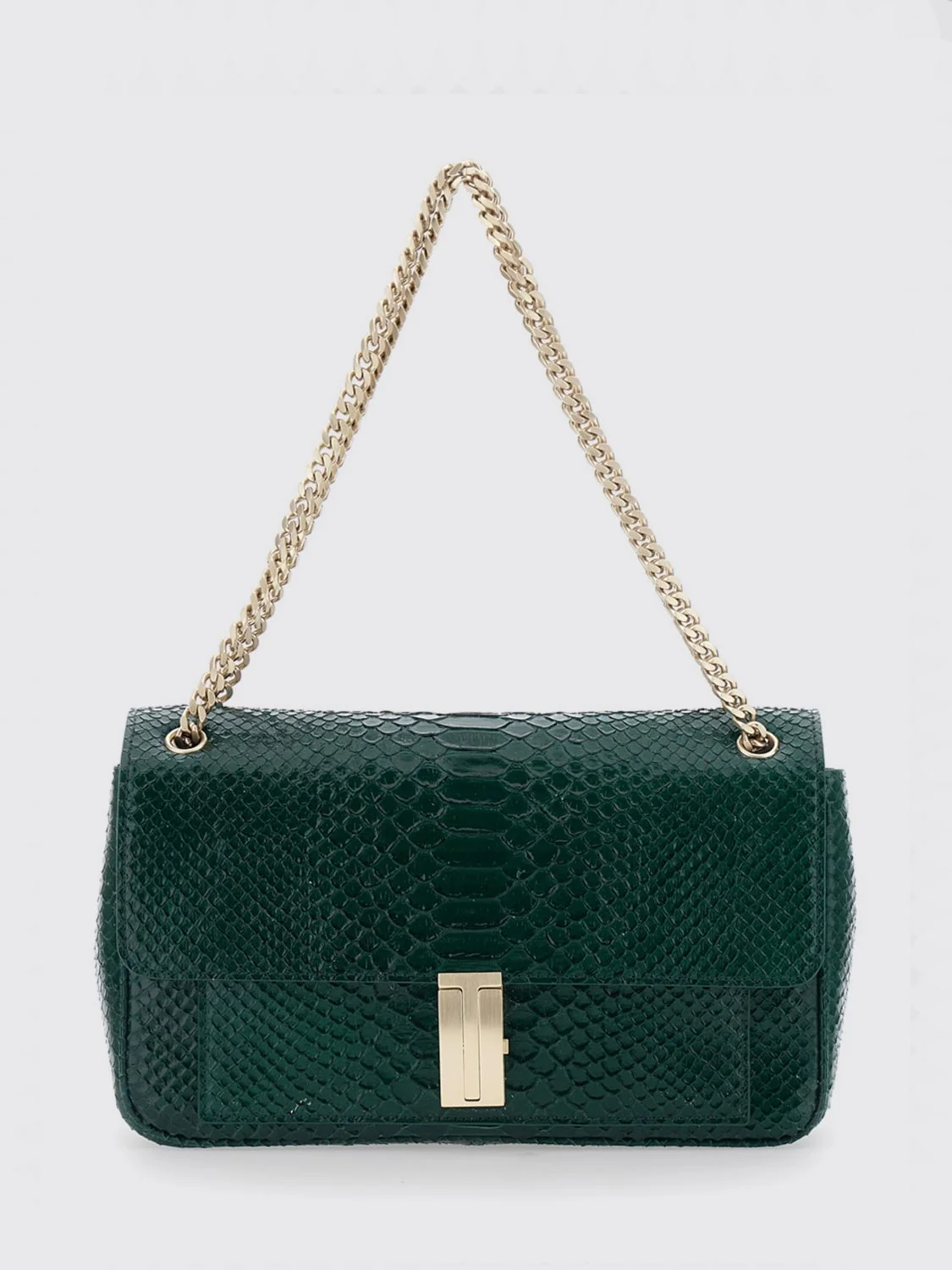 python print calfskin shoulder bag with monogram