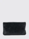 le city clutch in black arena lambskin leather with applied studs