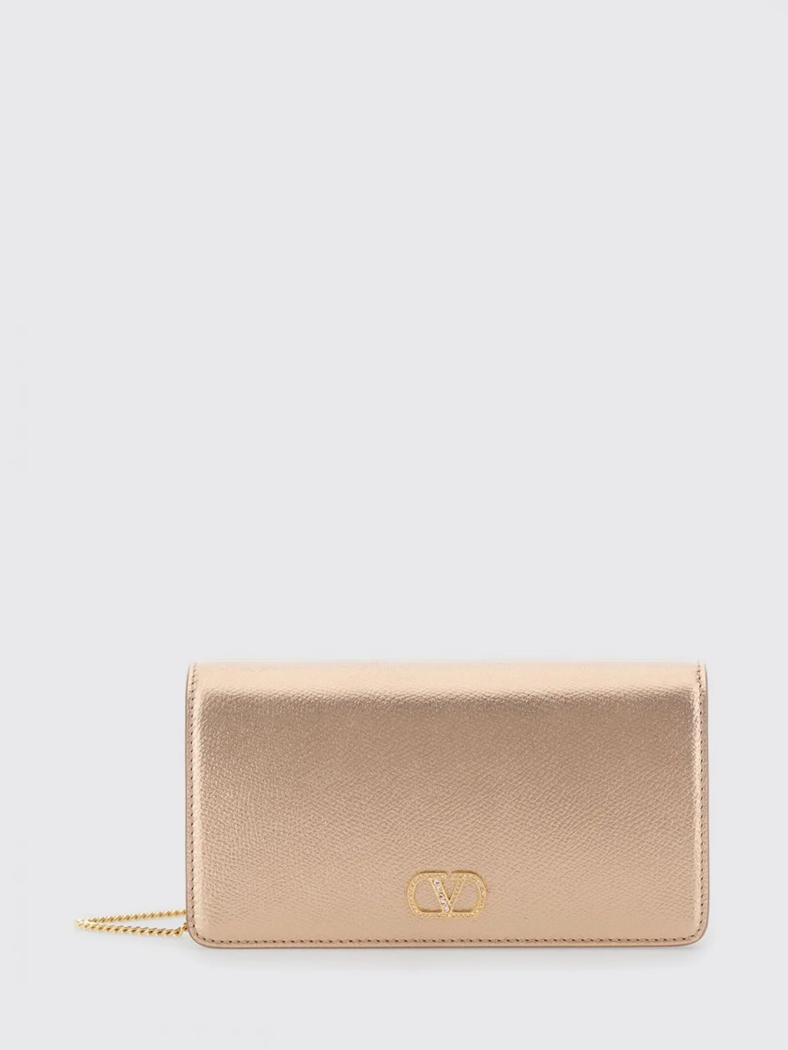 VALENTINO GARAVANI OS vlogo signature leather mini bag with rhinestones