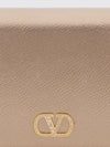 vlogo signature leather mini bag with rhinestones