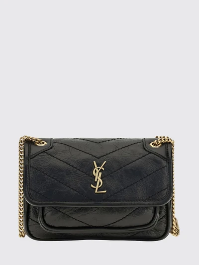 niki mini bag in quilted calf leather with ysl monogram
