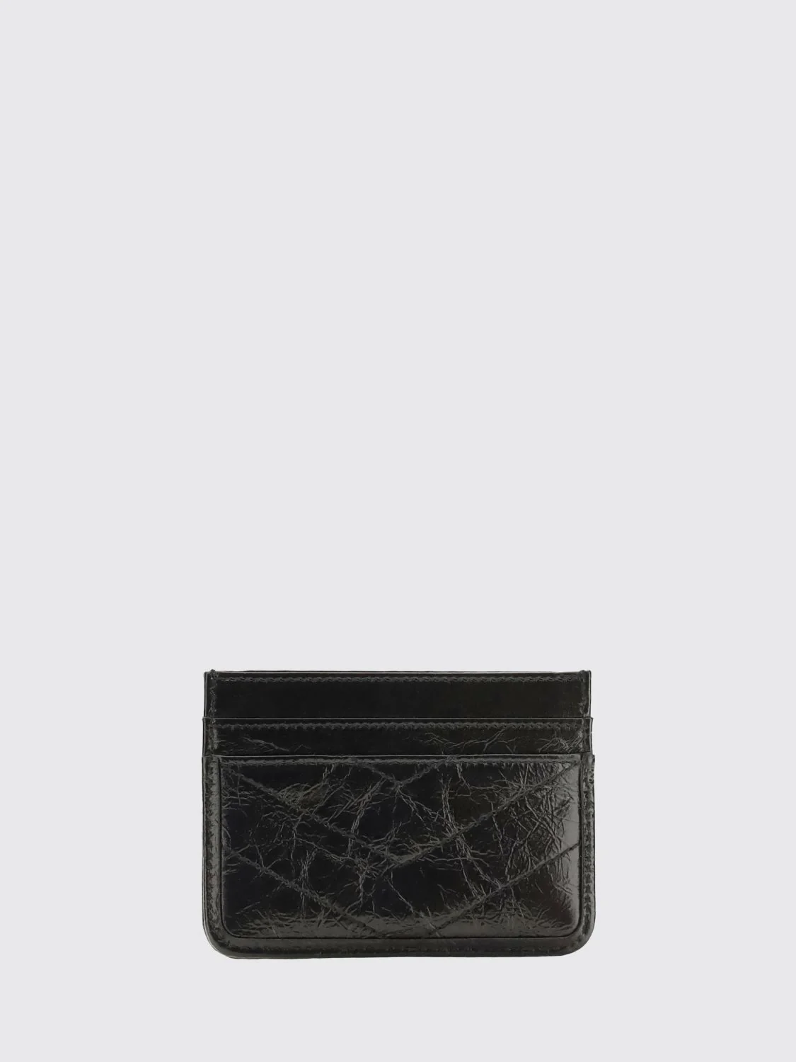 SAINT LAURENT OS niki chevron leather card holder with ysl monogram