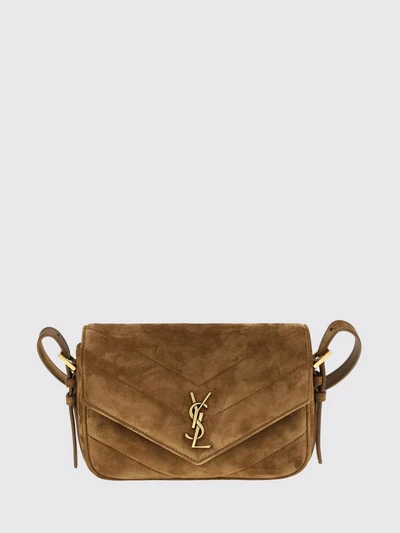 loulou mini bag in quilted suede