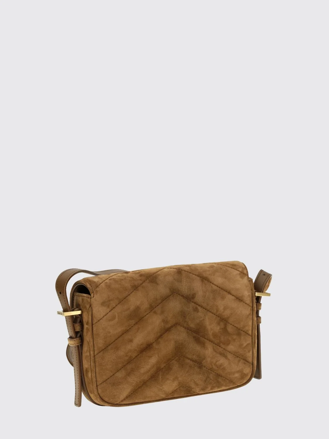 loulou mini bag in quilted suede