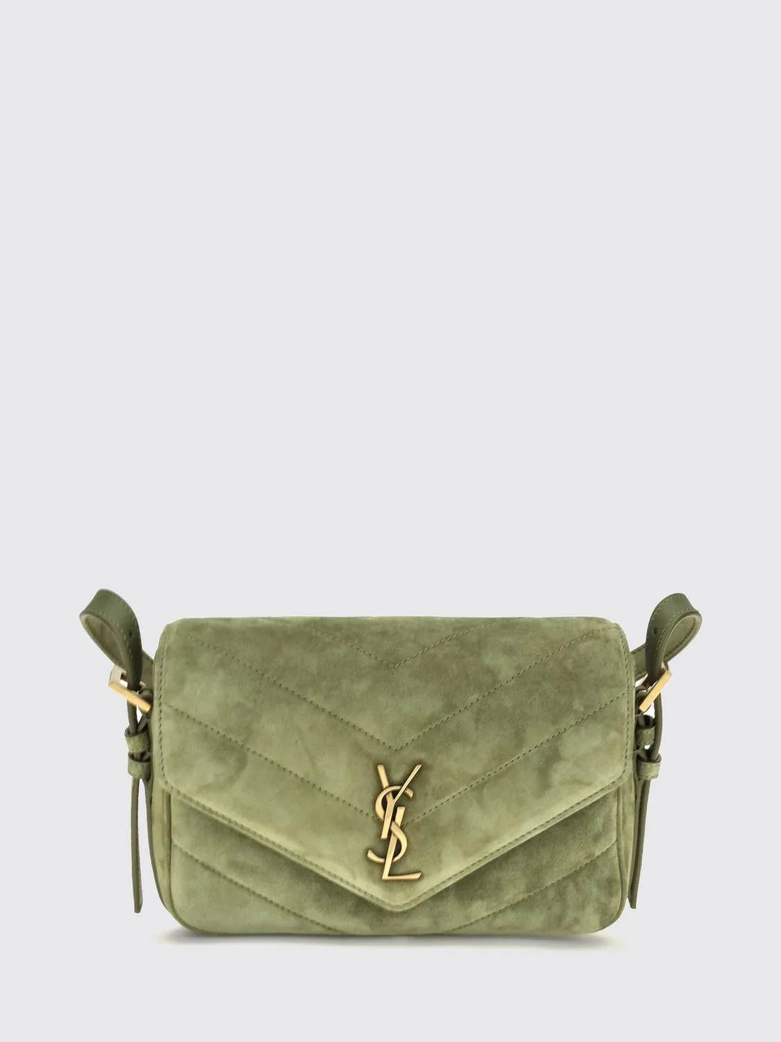 loulou mini bag in quilted suede
